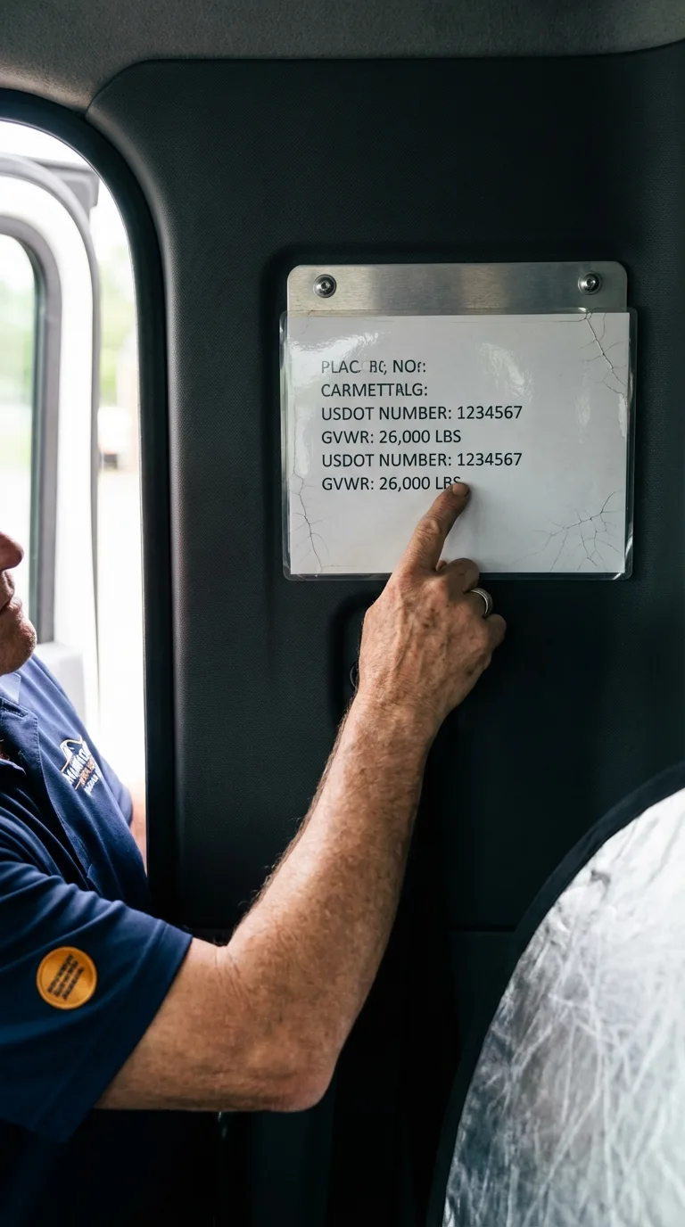 USDOT licensing placard verification in Raritan